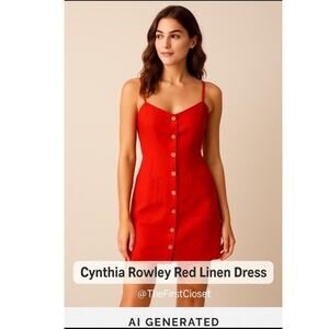 open lace back dress Cynthia Rowley Women's Linen V-neck Tiered Ruffle Mini Dress